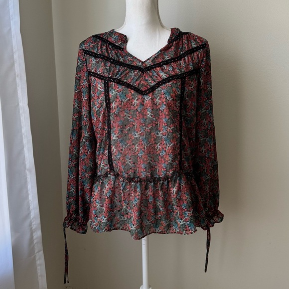 Matilda Jane Carol Floral Peasant Top‎ - Picture 2 of 8